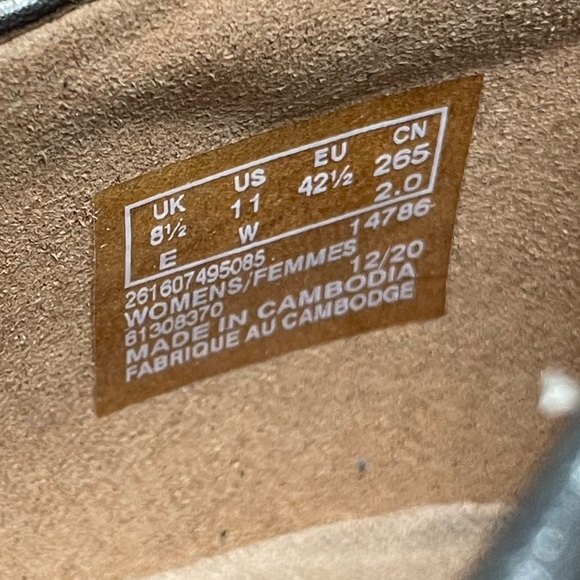 CLARKS SARA CLOVER BALLET FLATS. METALLIC COMBINATION SYNTHETIC UPPER. SIZE 11W - Picture 5 of 11